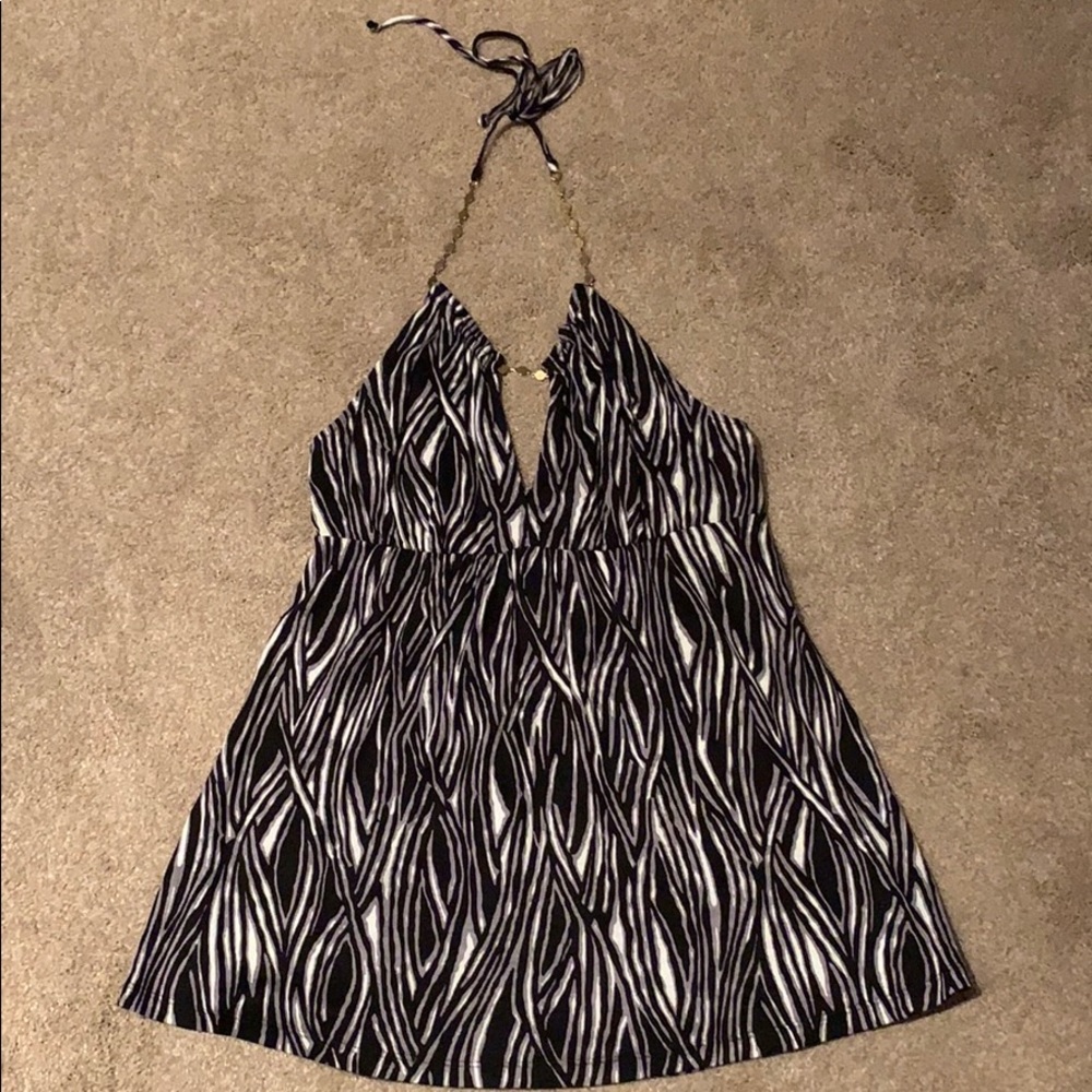 Zebra halter top